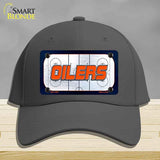 OILERS Graphic Novelty License Plate Hat HAT-MLP-14667 Cotton Charcoal