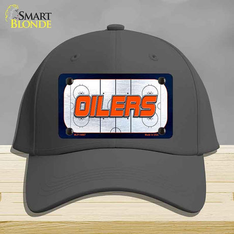 OILERS Graphic Novelty License Plate Hat HAT-MLP-14667 Cotton Charcoal