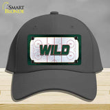 WILD Graphic Novelty License Plate Hat HAT-MLP-14670 Cotton Charcoal