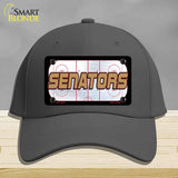 SENATORS Graphic Novelty License Plate Hat HAT-MLP-14676 Cotton Charcoal