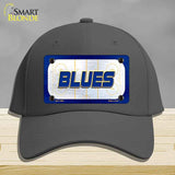 BLUES Graphic Novelty License Plate Hat HAT-MLP-14681 Cotton Charcoal