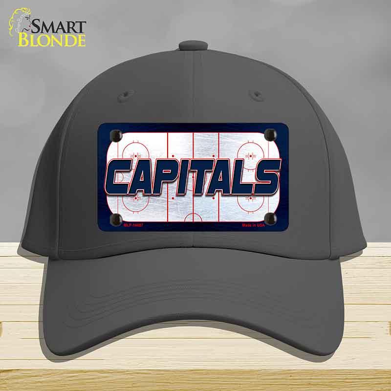 CAPITALS Graphic Novelty License Plate Hat HAT-MLP-14687 Cotton Charcoal