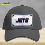 JETS Graphic Novelty License Plate Hat HAT-MLP-14688 Cotton Charcoal
