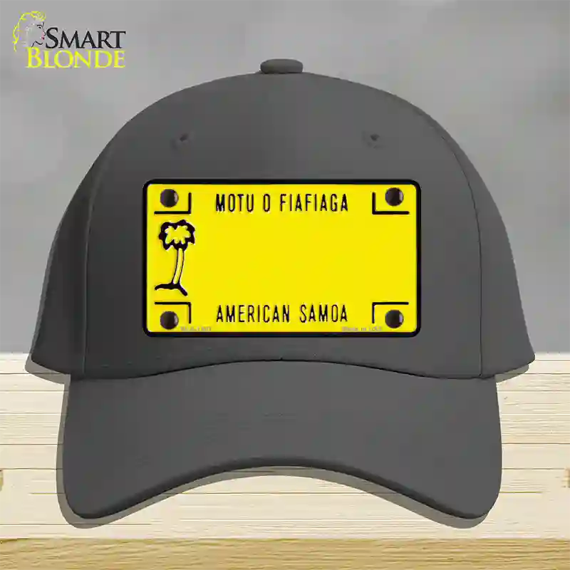 American Samoa Novelty License Plate Hat Cotton / Charcoal