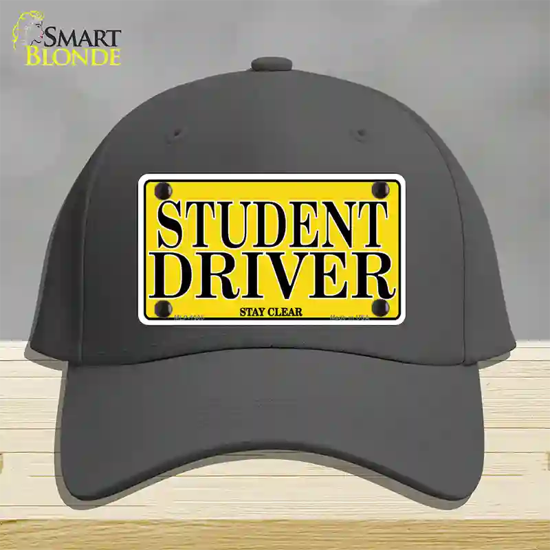 Student Driver Novelty License Plate Hat Cotton / Charcoal