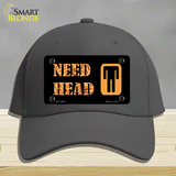 Need Head Novelty License Plate Hat Cotton / Charcoal
