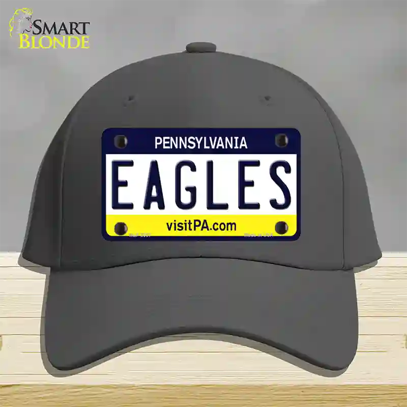 Eagles Pennsylvania State Novelty License Plate Hat Cotton / Charcoal