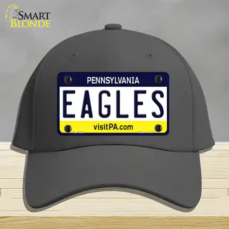Eagles Pennsylvania State Novelty License Plate Hat Cotton / Charcoal