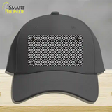 Black White Chevron Novelty License Plate Hat Cotton / Charcoal
