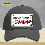 Worlds Greatest Grandma Novelty License Plate Hat Cotton / Charcoal