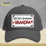Worlds Greatest Grandpa Novelty License Plate Hat Cotton / Charcoal