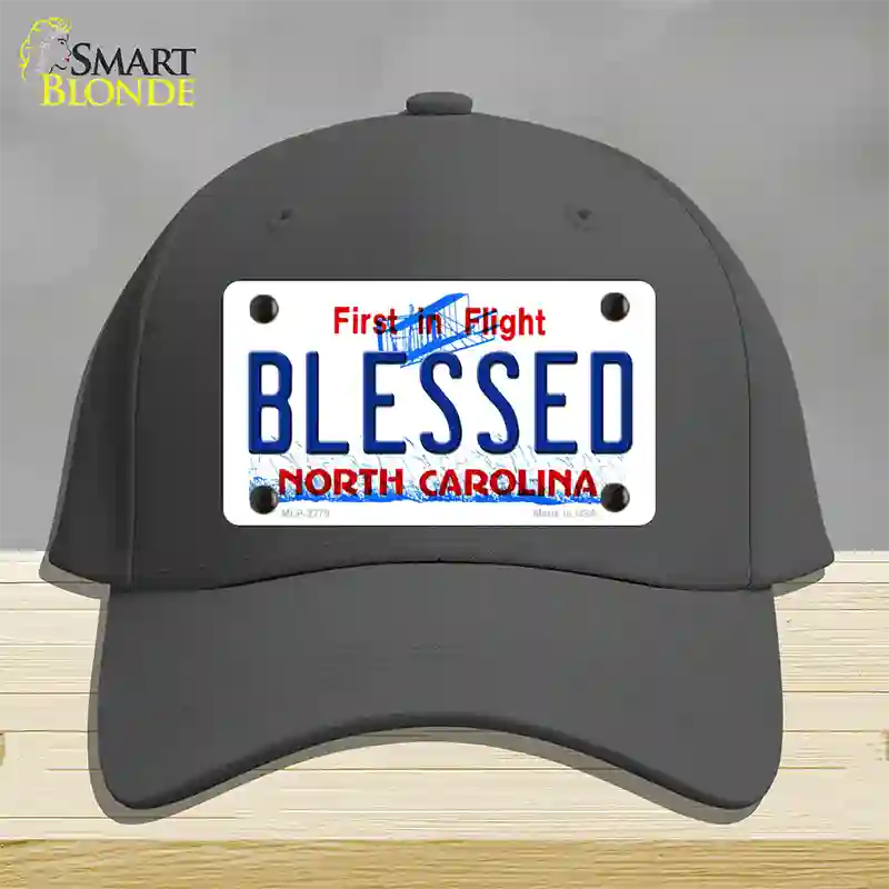 Blessed North Carolina Novelty License Plate Hat Cotton / Charcoal