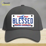 Blessed North Carolina Novelty License Plate Hat Cotton / Charcoal