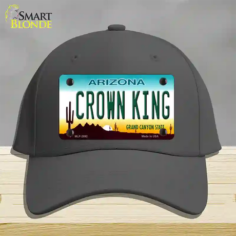 Crown King Novelty License Plate Hat Cotton / Charcoal