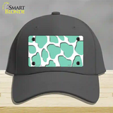 Mint White Giraffe Novelty License Plate Hat Cotton / Charcoal