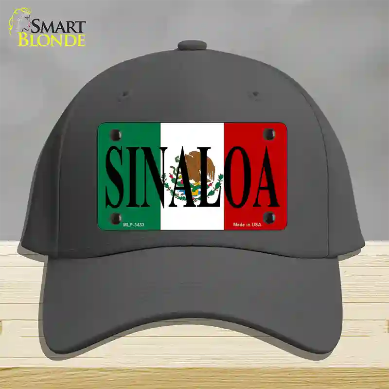 Sinaloa Novelty License Plate Hat Cotton / Charcoal
