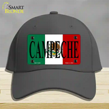 Campeche Mexico Flag Novelty License Plate Hat Cotton / Charcoal