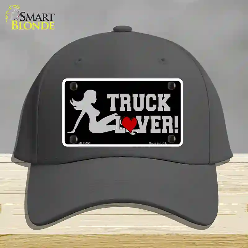 Truck Lover Girl Novelty License Plate Hat Cotton / Charcoal
