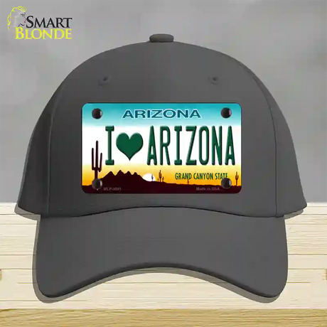 I Love Arizona Novelty License Plate Hat Cotton / Charcoal
