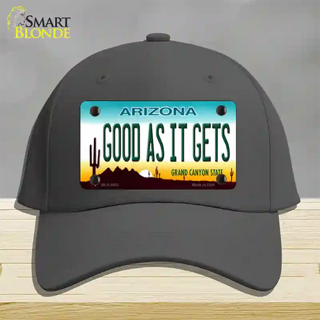 Good As It Gets Arizona Novelty License Plate Hat Cotton / Charcoal