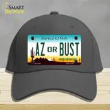 Arizona Az Or Bust Novelty License Plate Hat Cotton / Charcoal