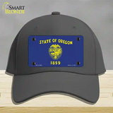 Oregon State Flag Novelty License Plate Hat Cotton / Charcoal