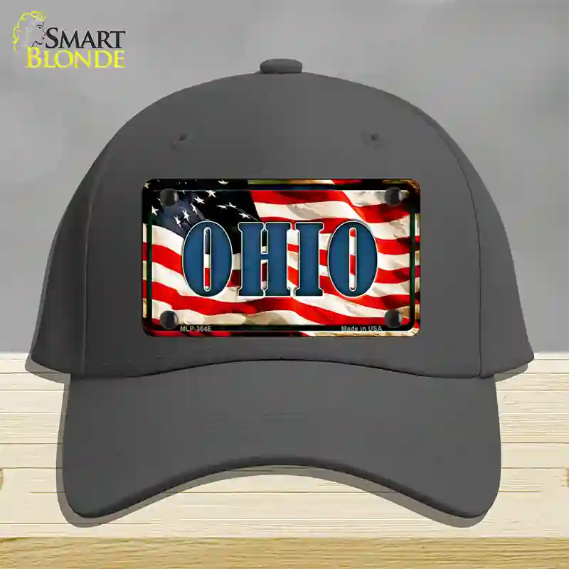 Ohio USA Novelty License Plate Hat Cotton / Charcoal