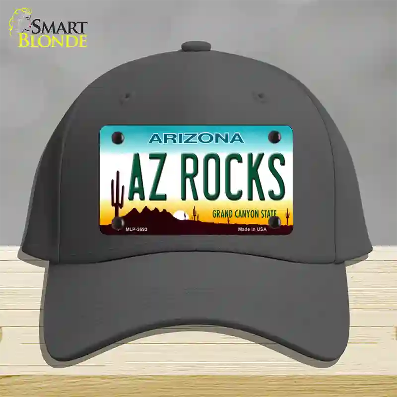 Az Rocks Novelty License Plate Hat Cotton / Charcoal