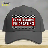 Not Tailgating Drafting Novelty License Plate Hat Cotton / Charcoal