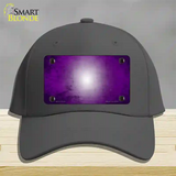 Purple White Fade Scratched Novelty License Plate Hat Cotton / Charcoal