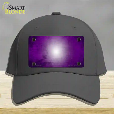 Purple White Fade Scratched Novelty License Plate Hat Cotton / Charcoal