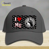 I Love My Doberman Novelty License Plate Hat Cotton / Charcoal