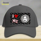 I Love My Akita Novelty License Plate Hat Cotton / Charcoal