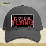 Rather Be Flying Novelty License Plate Hat Cotton Charcoal