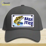 Bass Fever Novelty License Plate Hat Cotton / Charcoal