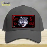 Born To Be Wild Novelty License Plate Hat Cotton / Charcoal