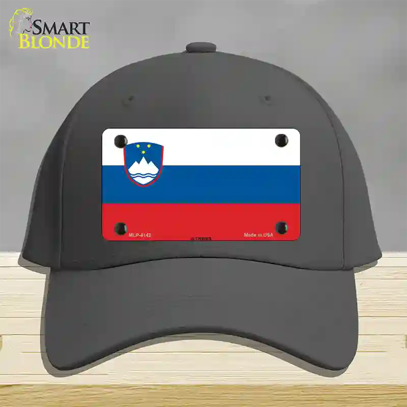 Slovenia Flag Novelty License Plate Hat Cotton / Charcoal
