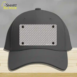Grey White Quatrefoil Novelty License Plate Hat Cotton / Charcoal
