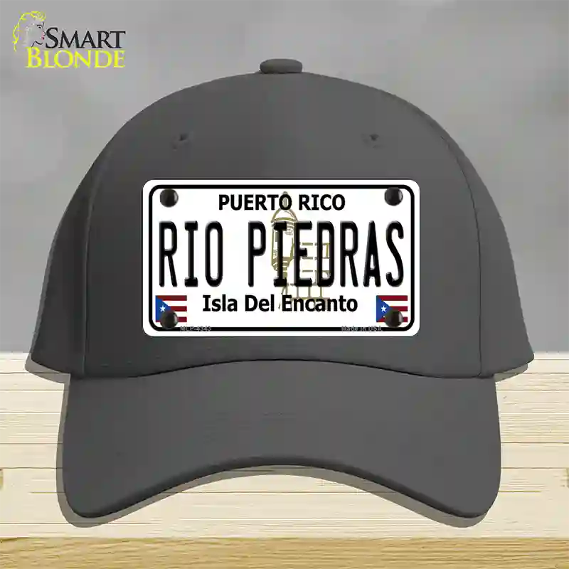 Rio Piedra Puerto Rico Novelty License Plate Hat Cotton / Charcoal