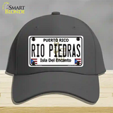 Rio Piedra Puerto Rico Novelty License Plate Hat Cotton / Charcoal