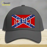Rebel Confederate Flag Novelty License Plate Hat Cotton / Charcoal