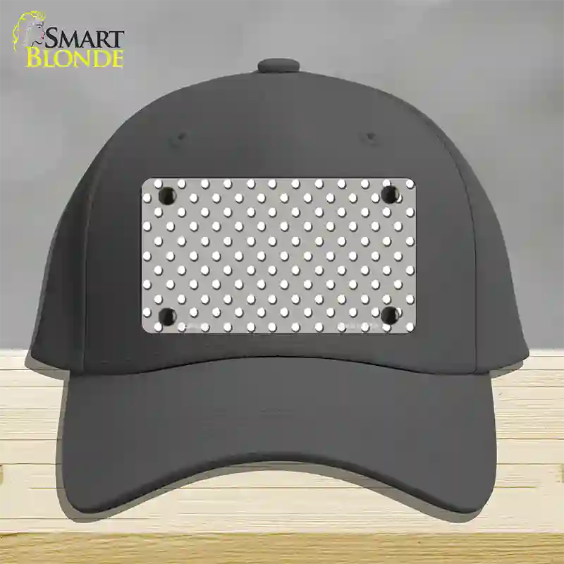 Grey Polka Dot Novelty License Plate Hat Cotton / Charcoal