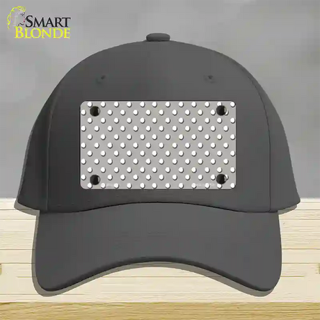 Grey Polka Dot Novelty License Plate Hat Cotton / Charcoal