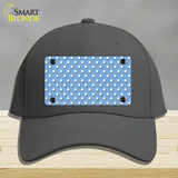 Light Blue Polka Dot Novelty License Plate Hat Cotton / Charcoal