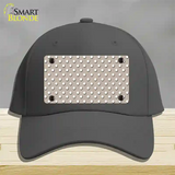 Tan Polka Dot Novelty License Plate Hat Cotton / Charcoal