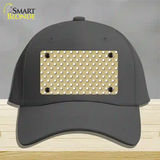 Gold Polka Dot Novelty License Plate Hat Cotton / Charcoal