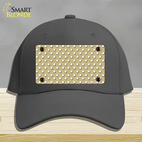 Gold Polka Dot Novelty License Plate Hat Cotton / Charcoal