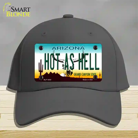 Hot As Hell Arizona Novelty License Plate Hat Cotton / Charcoal