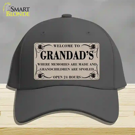 Welcome To Grandads Novelty License Plate Hat Cotton / Charcoal