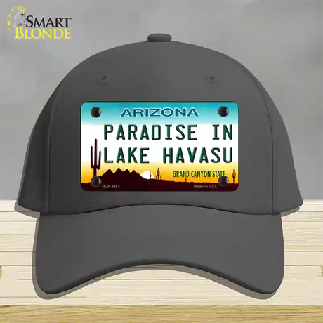Paradise In Lake Havasu Arizona Novelty License Plate Hat Cotton / Charcoal